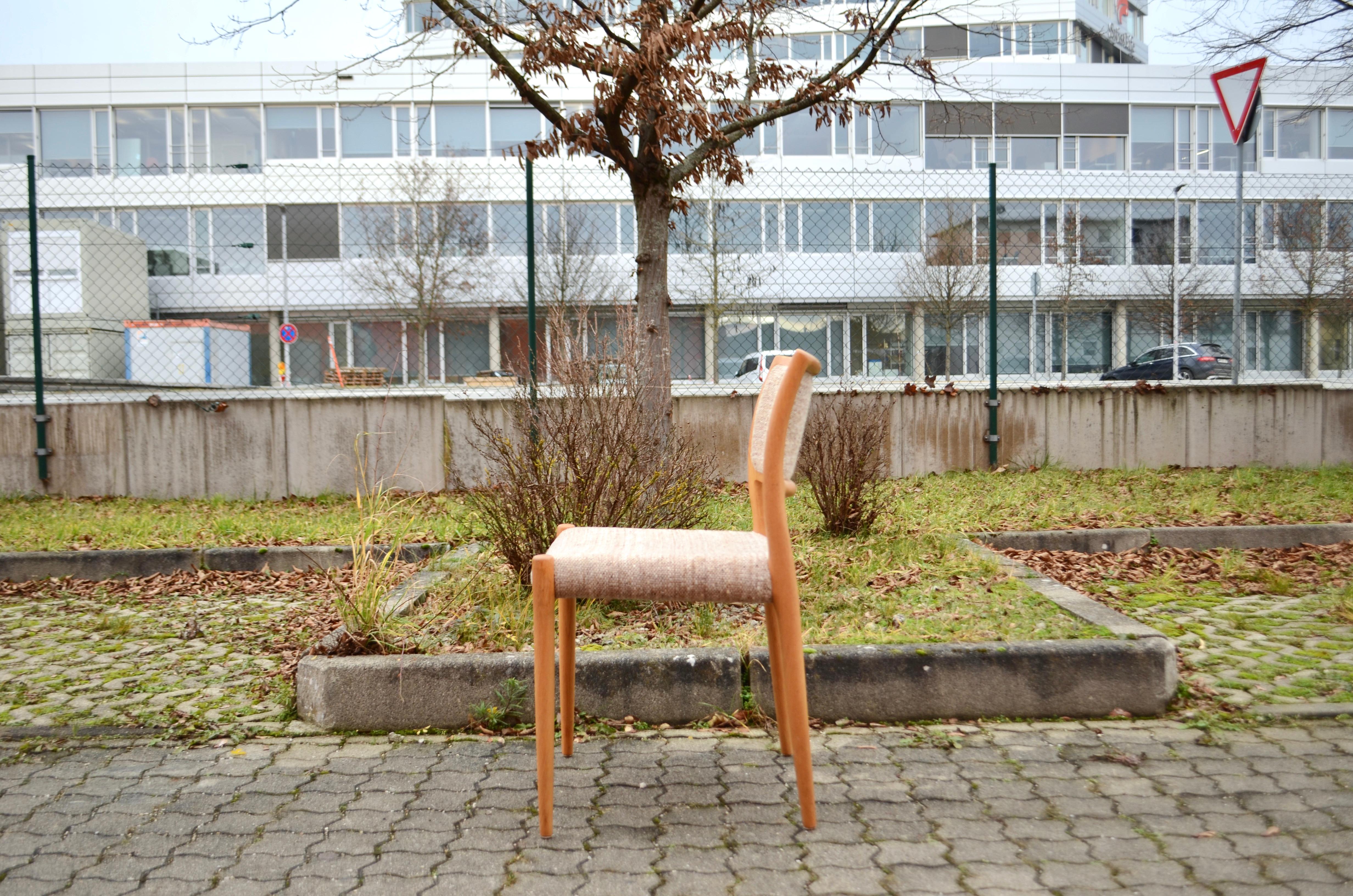 Niels Møller Modell 80 Tavolo da pranzo danese in Oak  Sedia per J.L.A. Møllers Set di 2 in vendita 6