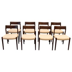 Niels Møller No. 77 Set Chairs, Modern Scandinavia, 1970