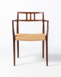 Niels Møller Rosewood & Papercord Model 64 Armchair, 1966