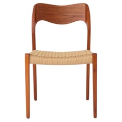 Niels Moller Stuhl, Modell 71, 1950er Jahre Vintage-Stuhl aus Teakholz – Replikiert