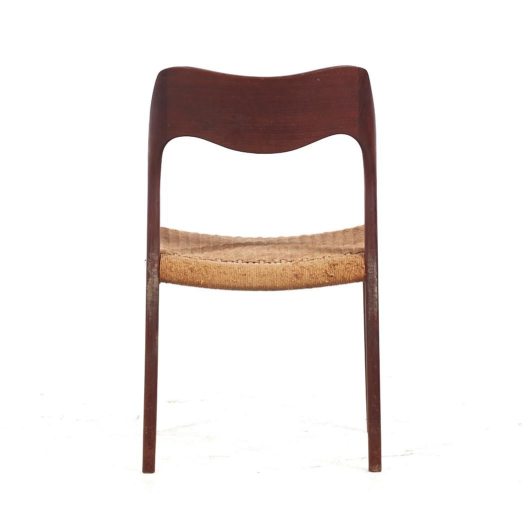 Niels Moller Danish Model 55 and Model 71 MCM Teak Dining Chairs - Set of 6 For Sale 1