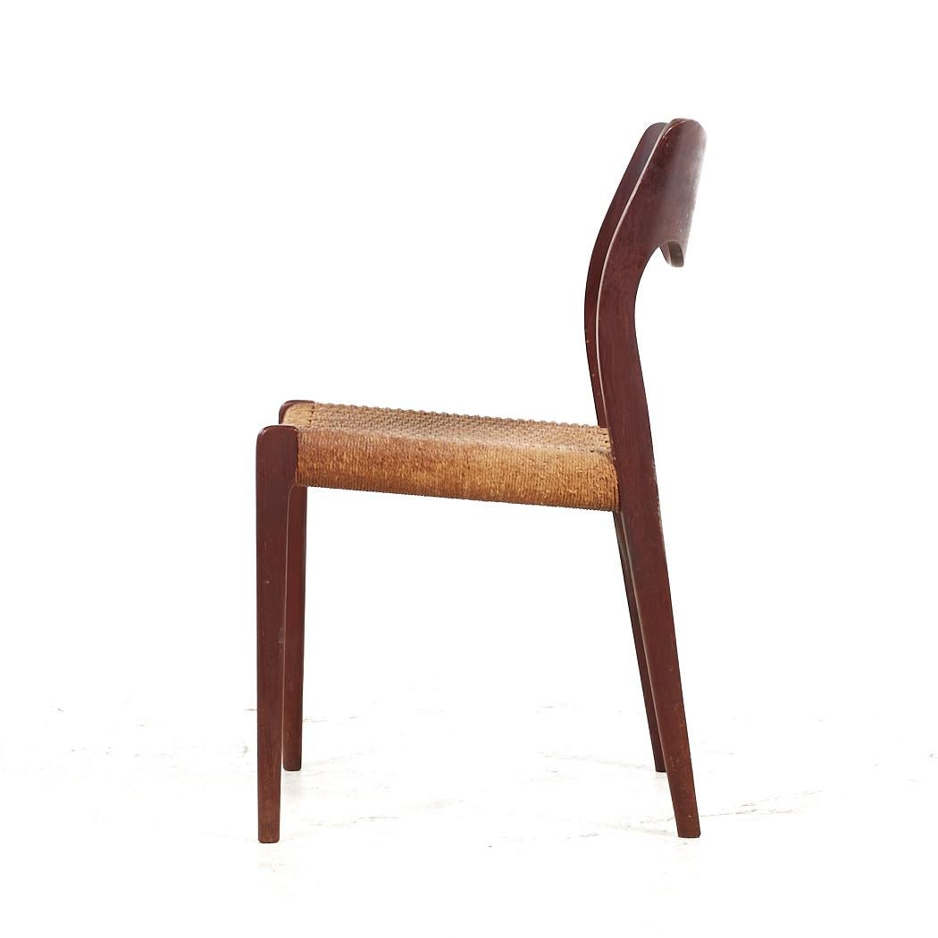 Niels Moller Danish Model 55 and Model 71 MCM Teak Dining Chairs - Set of 6 For Sale 2