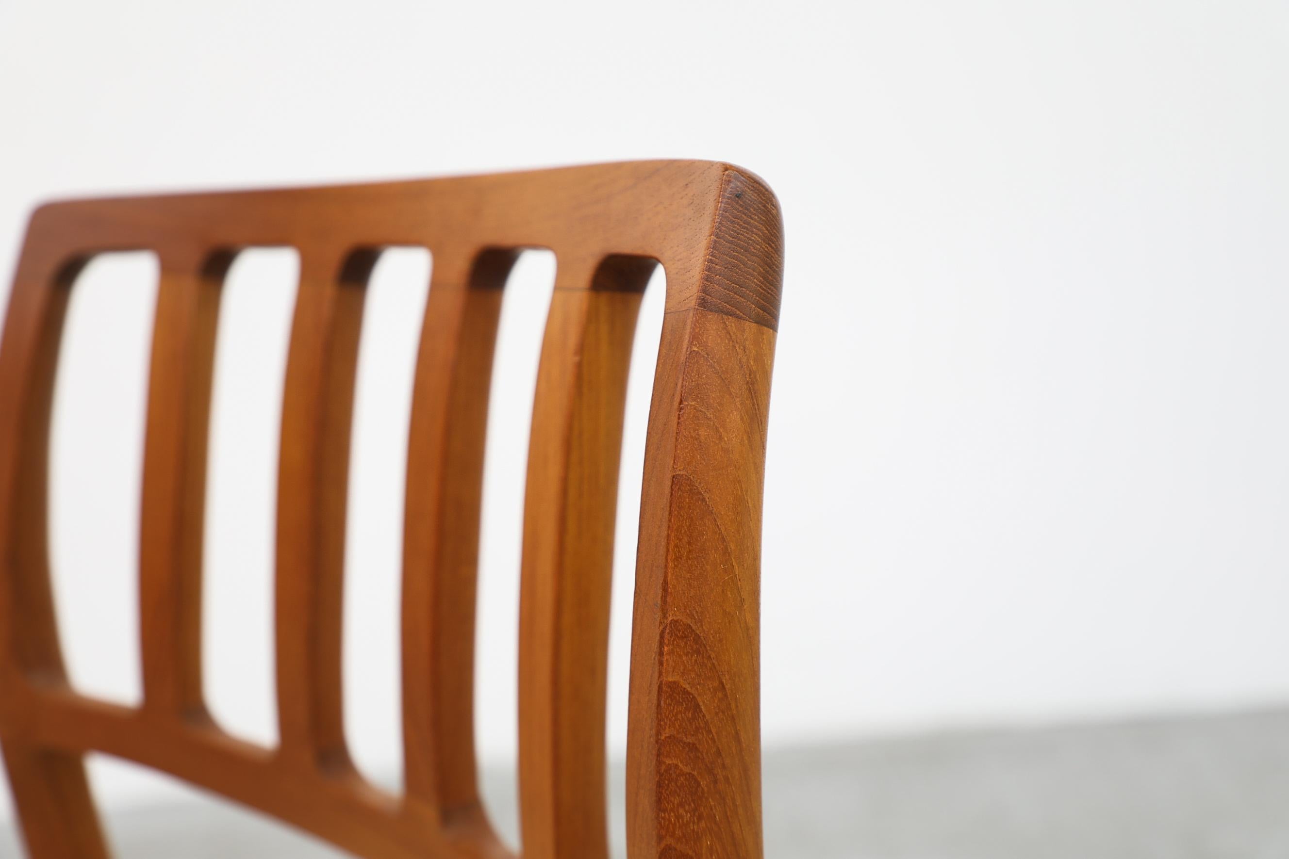 Niels Moller Danish Teak Model 83 Side Chair with Woven Rope Seat, 1970s 5