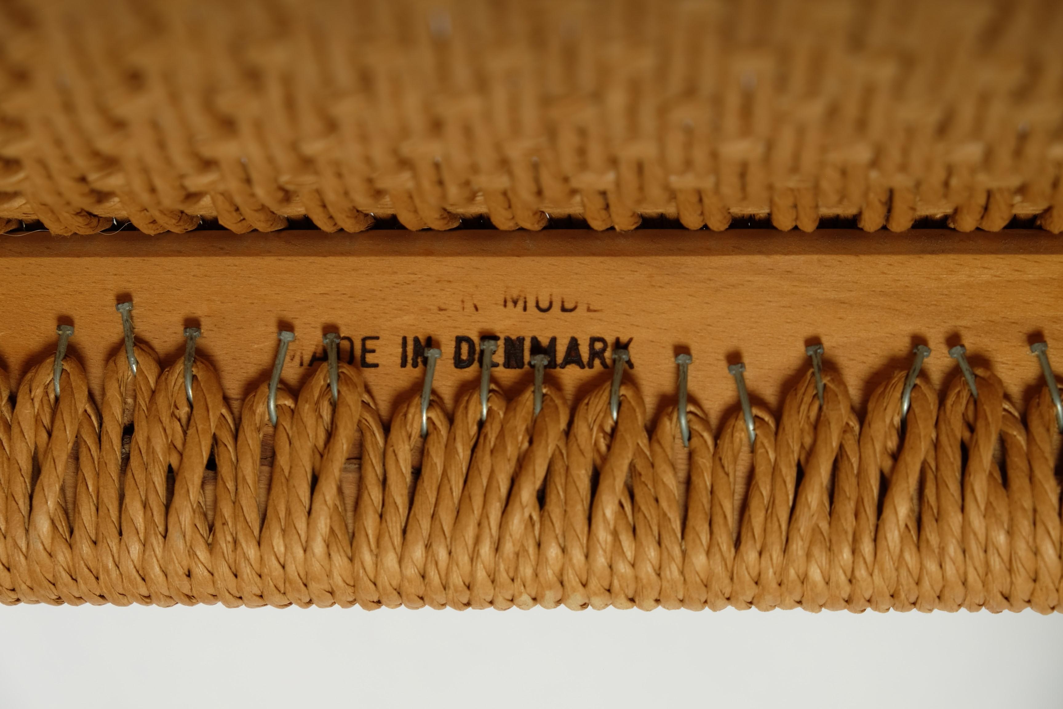 Sedia da pranzo Niels Otto Möller Modello 83 Teak Papercord, Danimarca anni '70 13