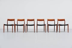 Niels Moller Dining Chairs Model 77 in Teak, Denmark, 1959