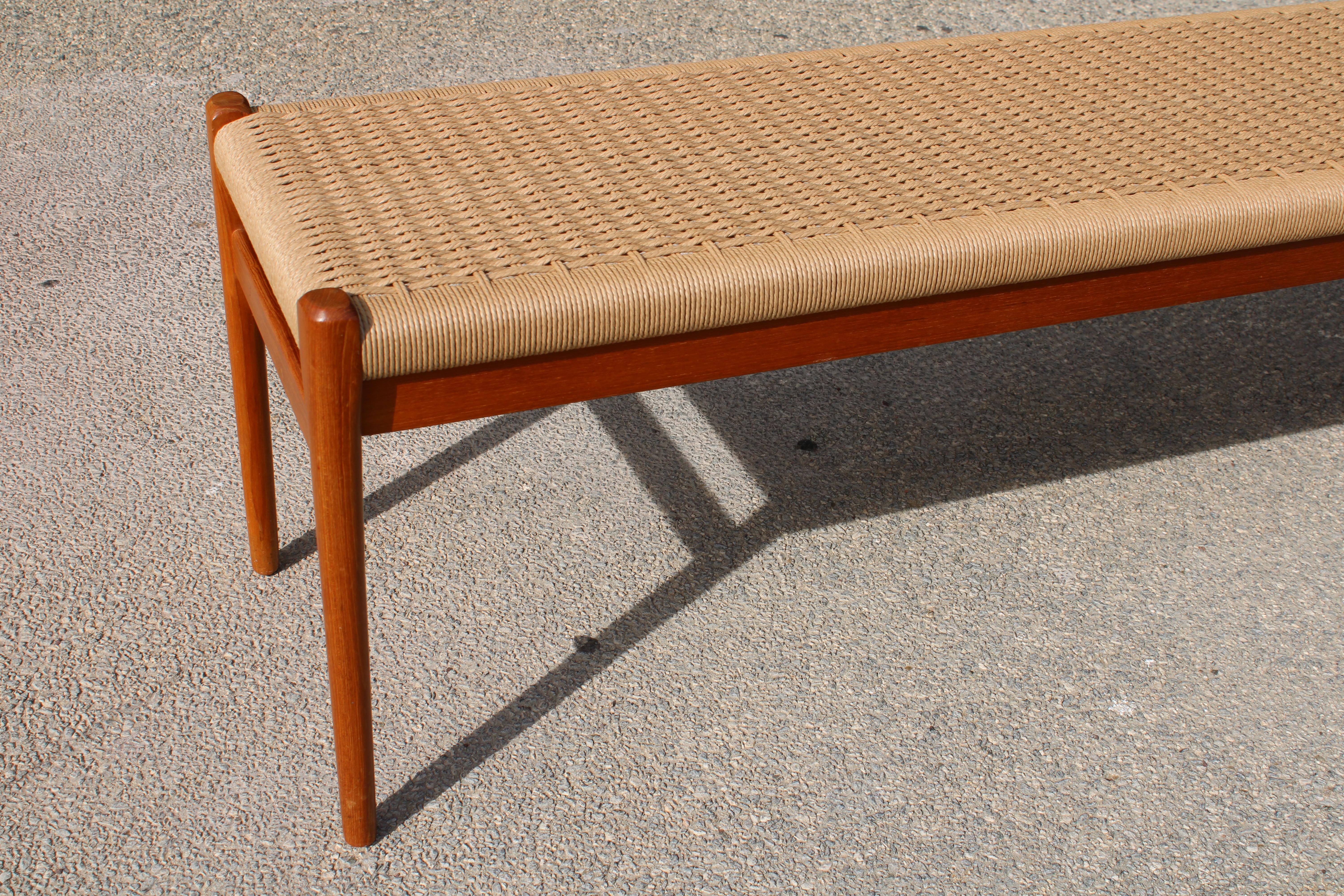 Mid-Century Modern Niels Moller for J.L. Mollers Danish Teak Bench