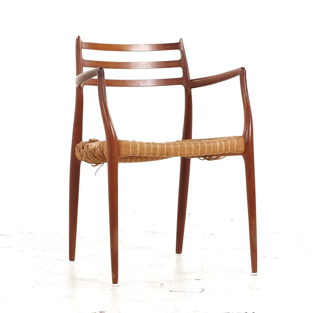 Niels Moller Mid Century Danish Teak and Cane Dining Chairs - Set of 6 For Sale 6