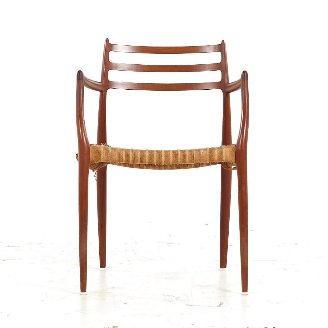 Niels Moller Mid Century Danish Teak and Cane Dining Chairs - Set of 6 For Sale 7