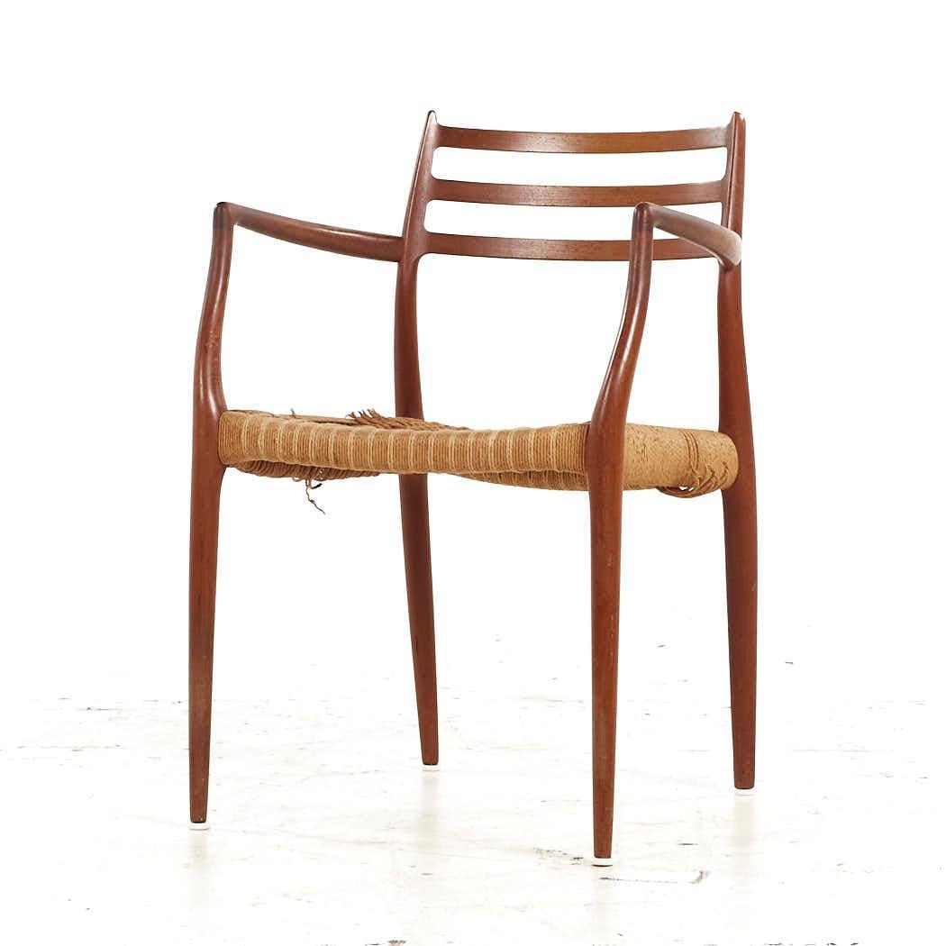 Niels Moller Mid Century Danish Teak and Cane Dining Chairs - Set of 6 For Sale 8