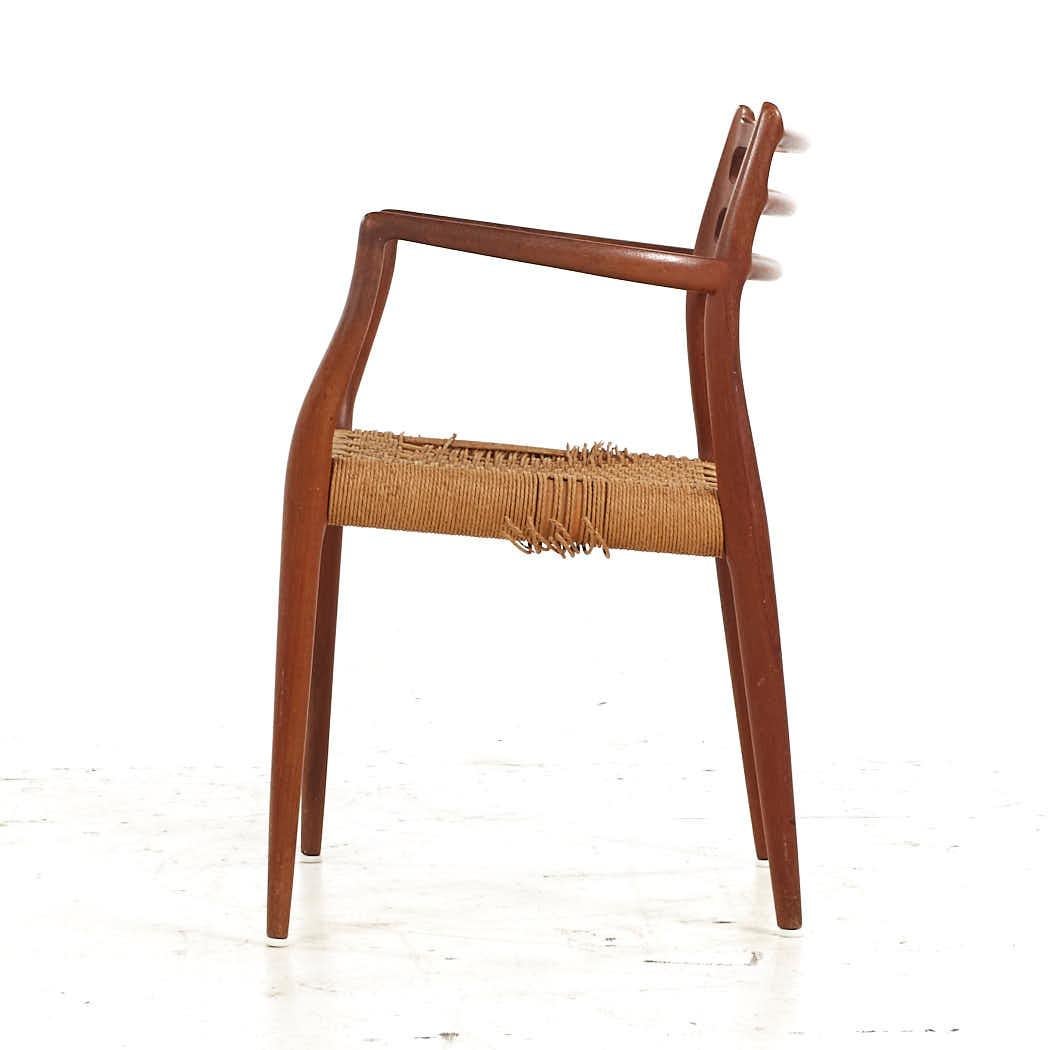 Niels Moller Mid Century Danish Teak and Cane Dining Chairs - Set of 6 For Sale 11