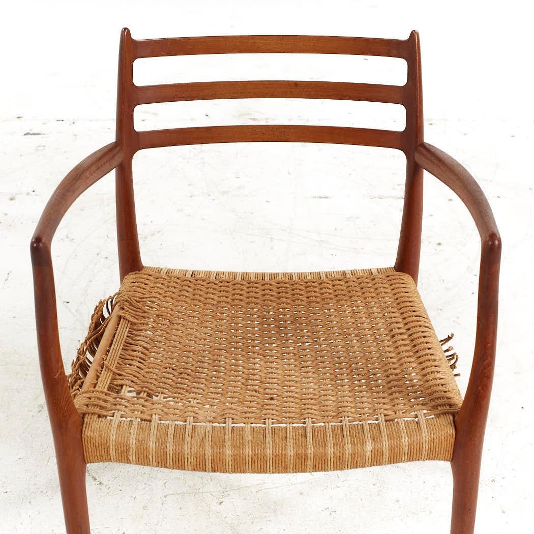 Niels Moller Mid Century Danish Teak and Cane Dining Chairs - Set of 6 For Sale 12
