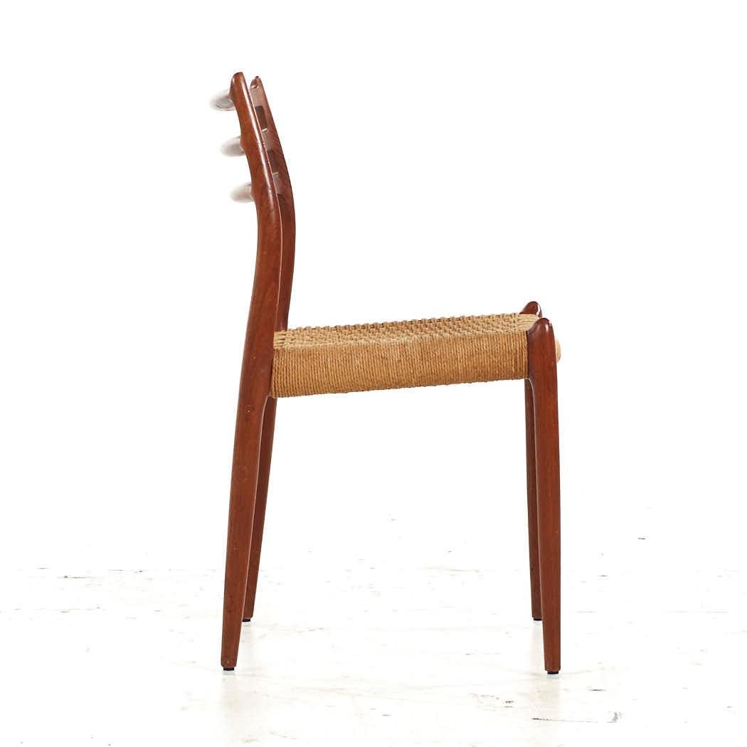 Niels Moller Mid Century Danish Teak and Cane Dining Chairs - Set of 6 For Sale 2