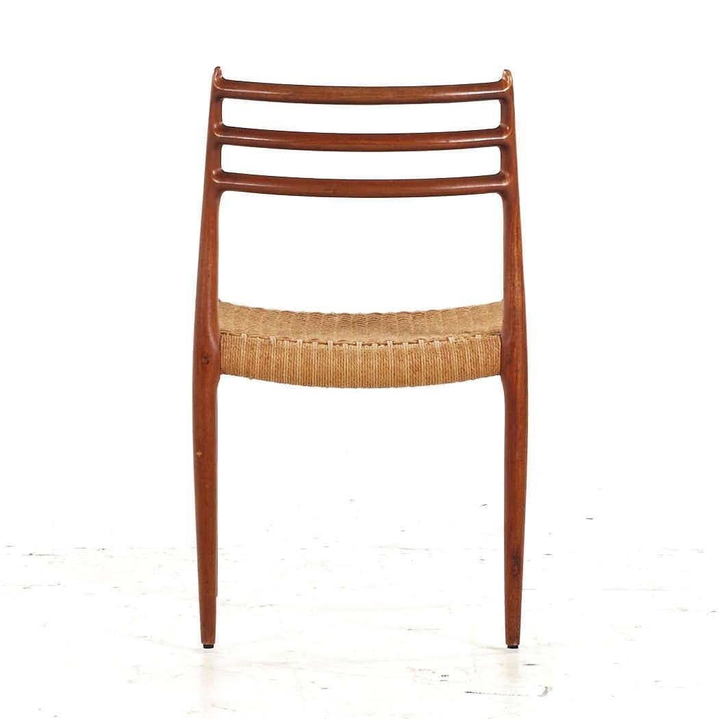 Niels Moller Mid Century Danish Teak and Cane Dining Chairs - Set of 6 For Sale 3