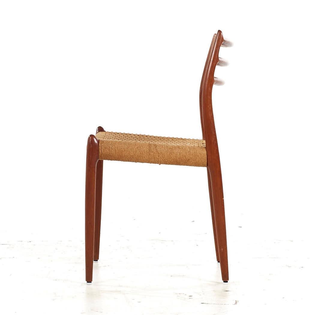 Niels Moller Mid Century Danish Teak and Cane Dining Chairs - Set of 6 For Sale 4