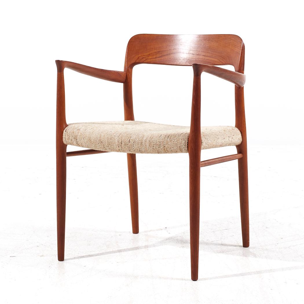 Sedie da pranzo in teak danese Model 77 di Niels Moller, metà secolo, set di 4 pezzi in vendita 6