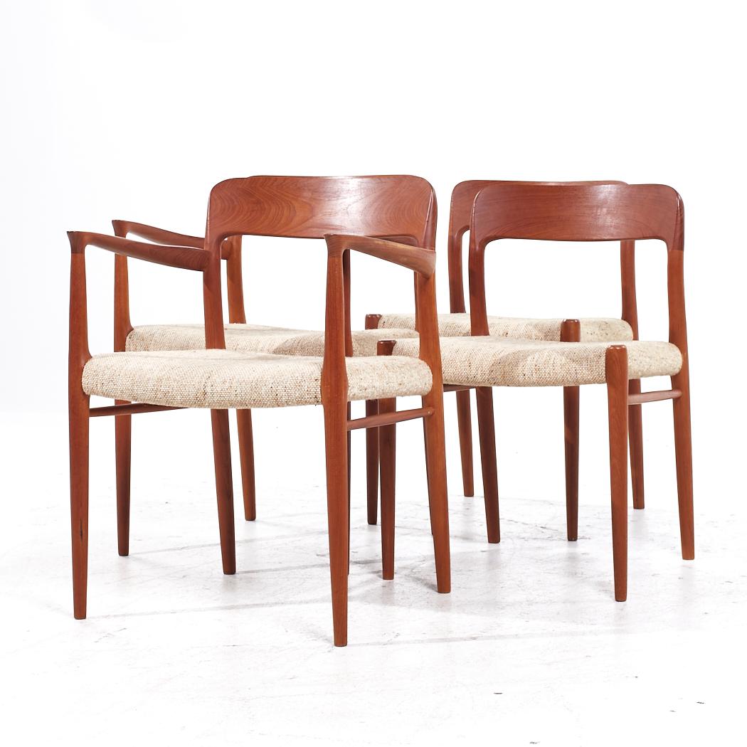 Mid-Century Modern Niels Moller Mid Century Danish Teak Model 77 Dining Chairs - Set of 4 en vente