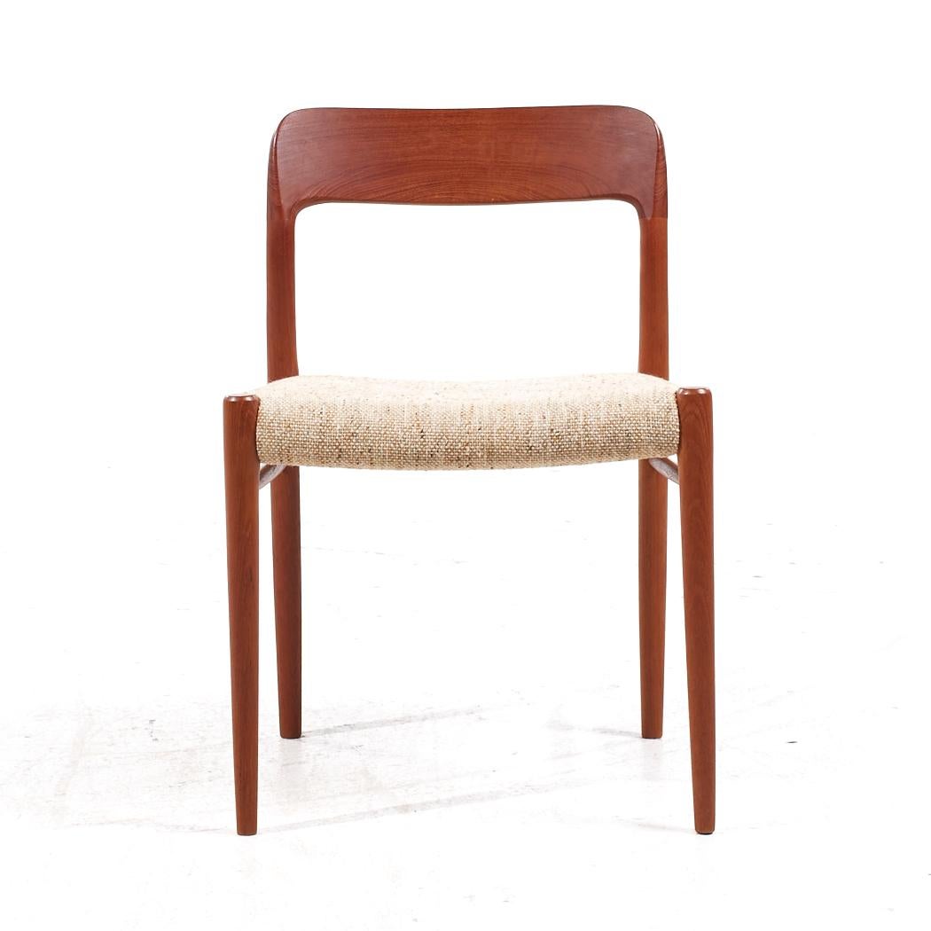 Late 20th Century Niels Moller Mid Century Danish Teak Model 77 Dining Chairs - Set of 4 For Sale