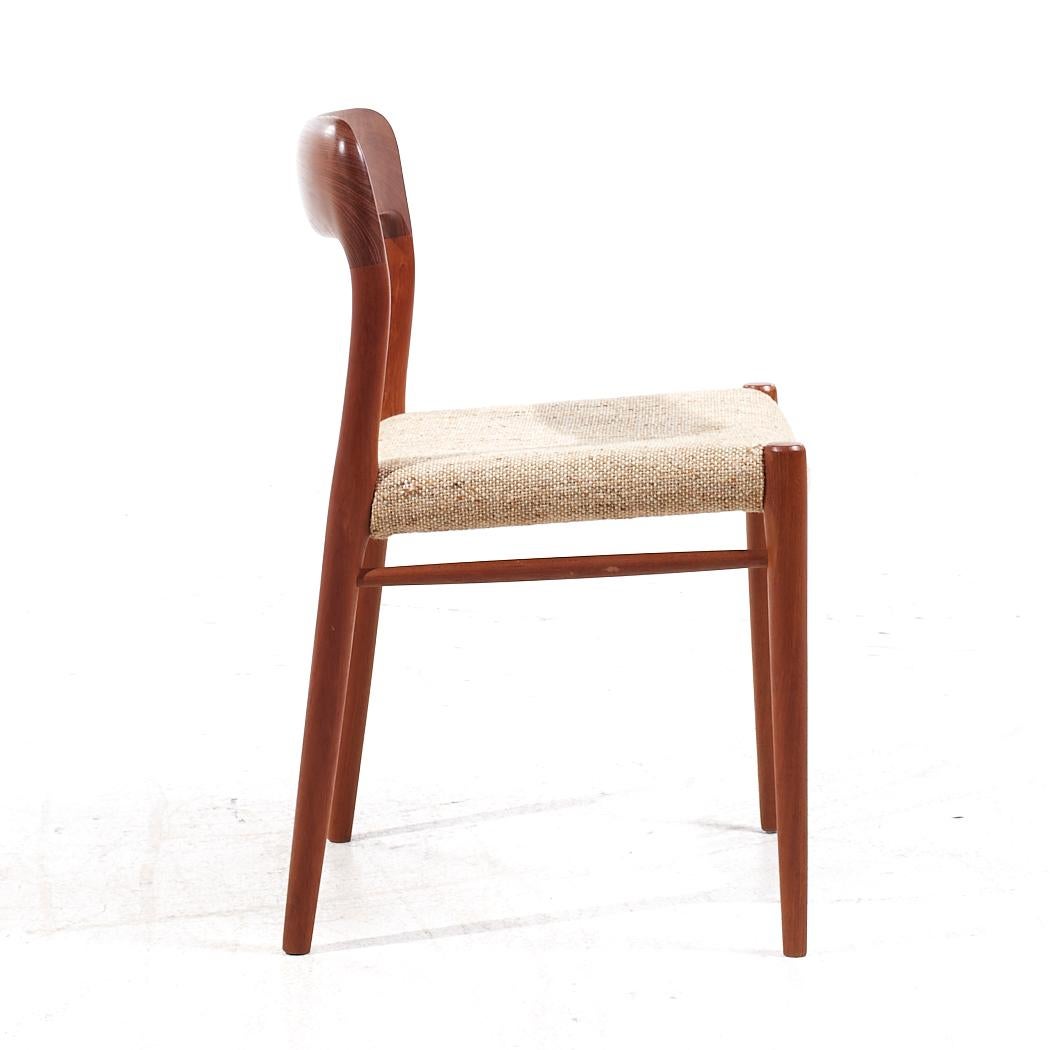 Tissu d'ameublement Niels Moller Mid Century Danish Teak Model 77 Dining Chairs - Set of 4 en vente