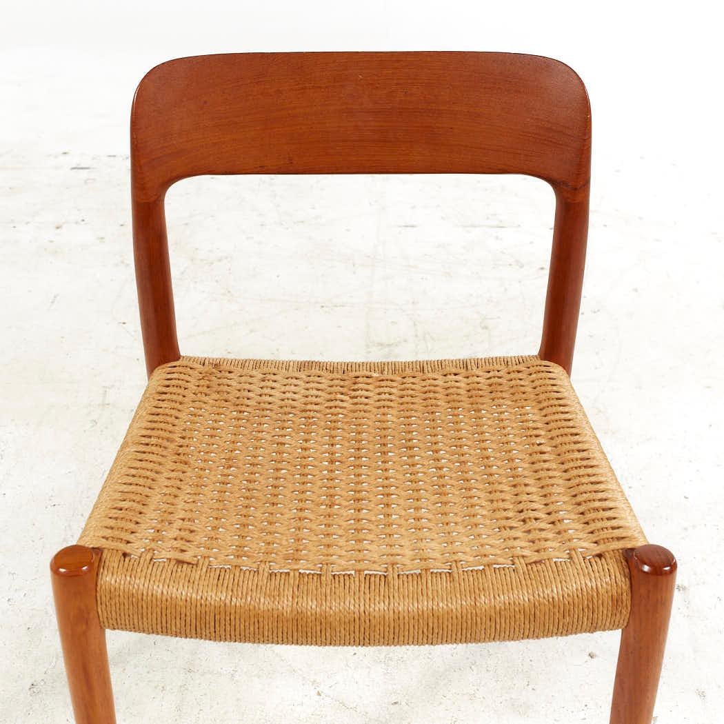 Niels Moller Mid Century Model 75 Danish Teak Dining Chairs - Set of 6 For Sale 4