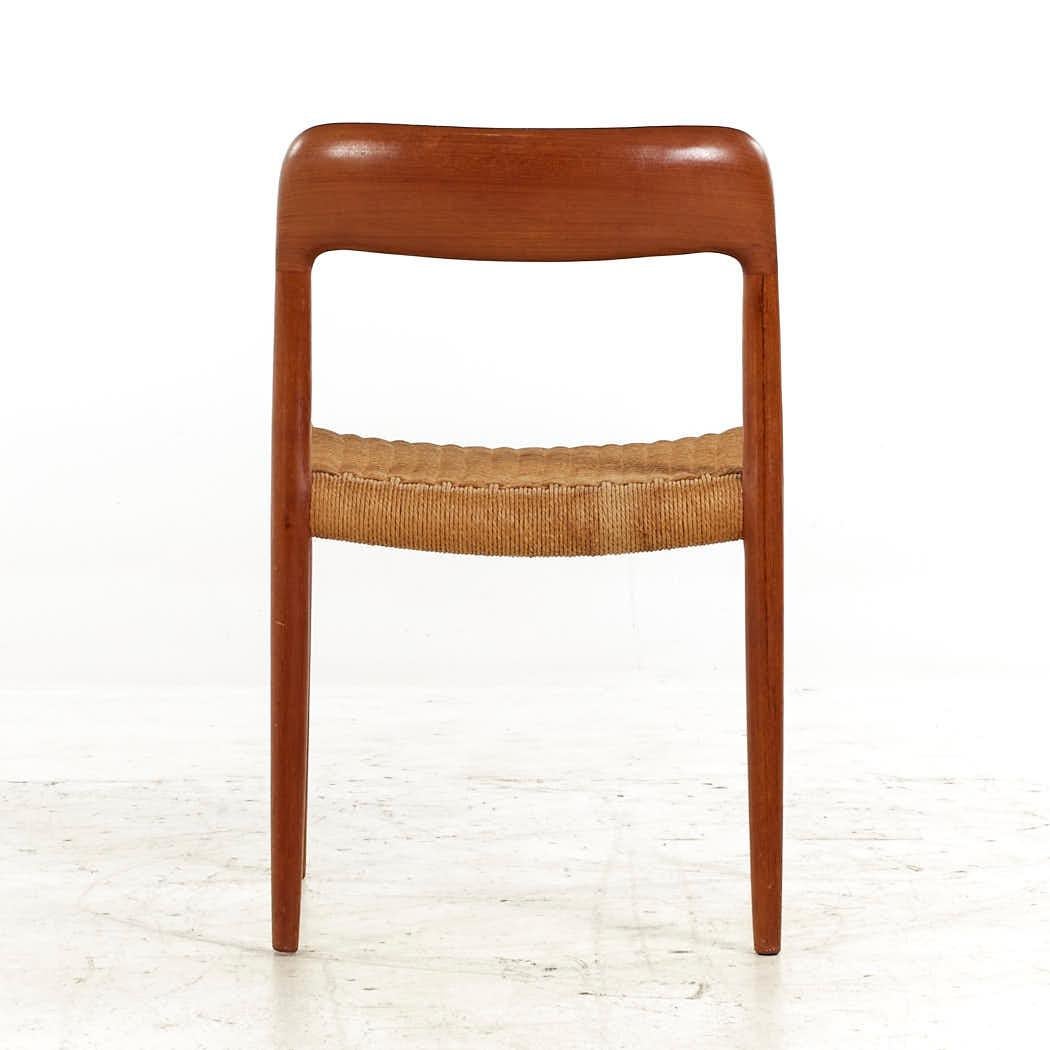 Niels Moller Mid Century Model 75 Danish Teak Dining Chairs - Set of 6 For Sale 2