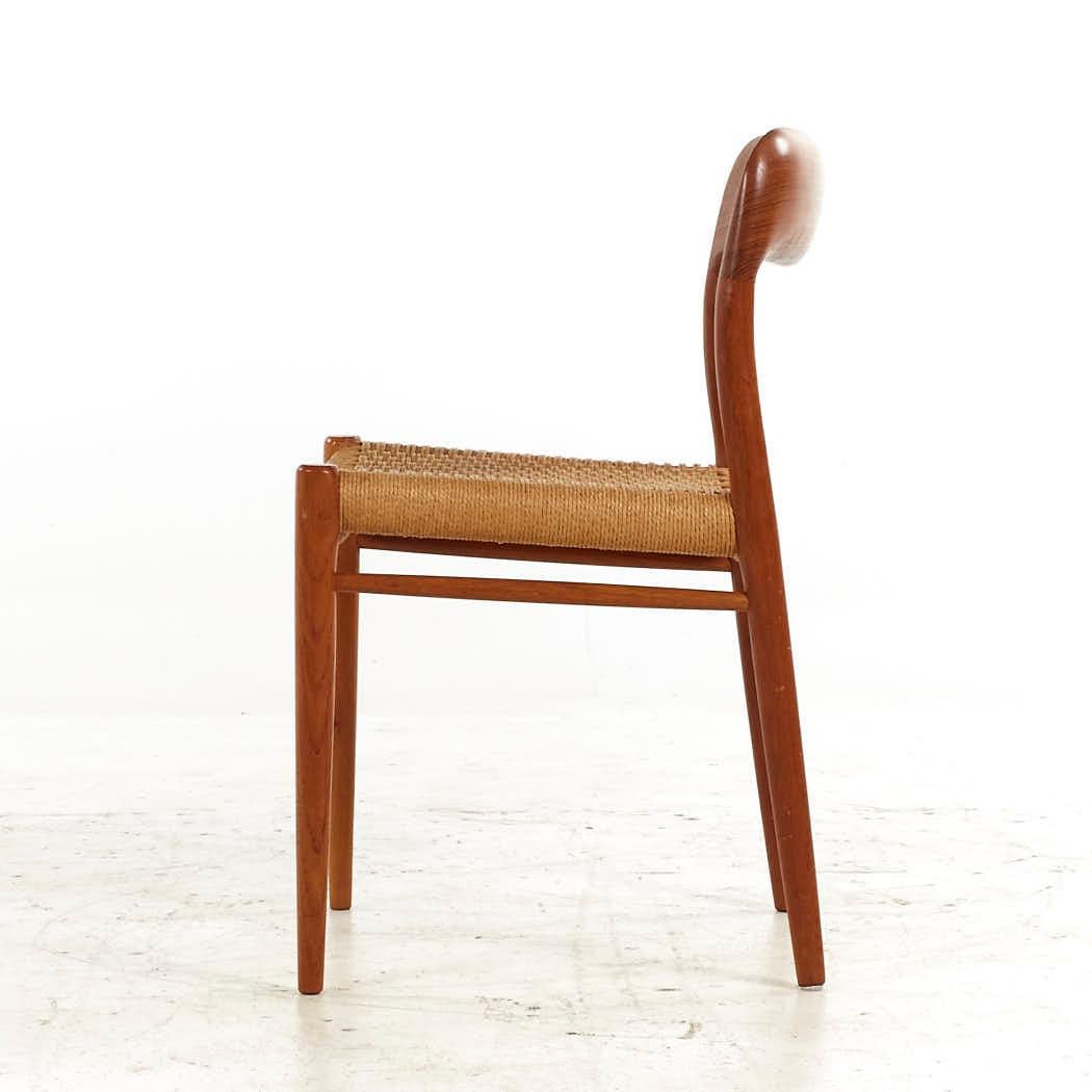 Niels Moller Mid Century Model 75 Danish Teak Dining Chairs - Set of 6 For Sale 3