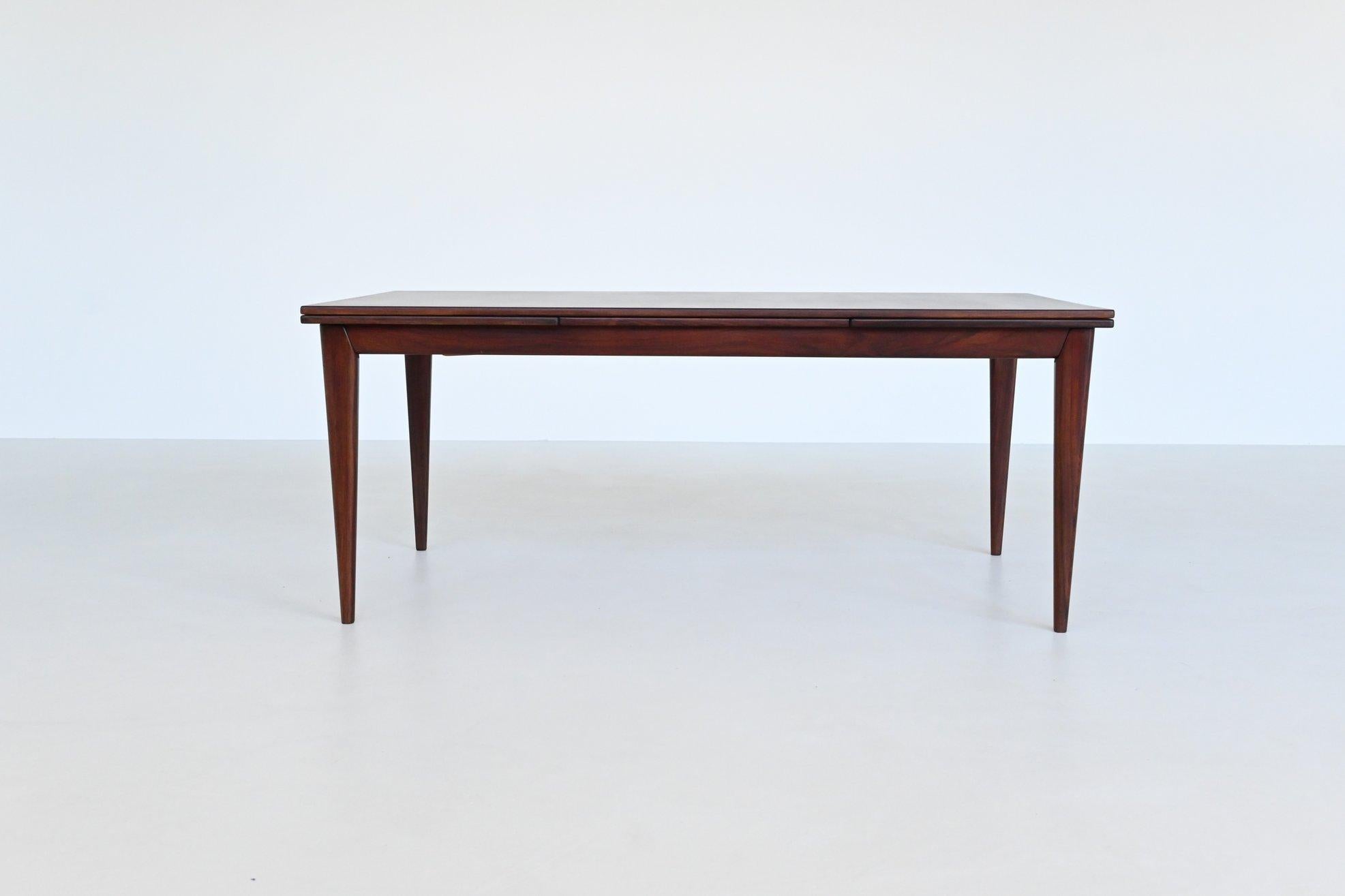 Niels Moller model 254 extendable dining table in rosewood Denmark 1960 9