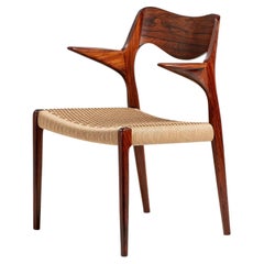 Niels Moller Model 55 Chair, Rosewood & Papercord