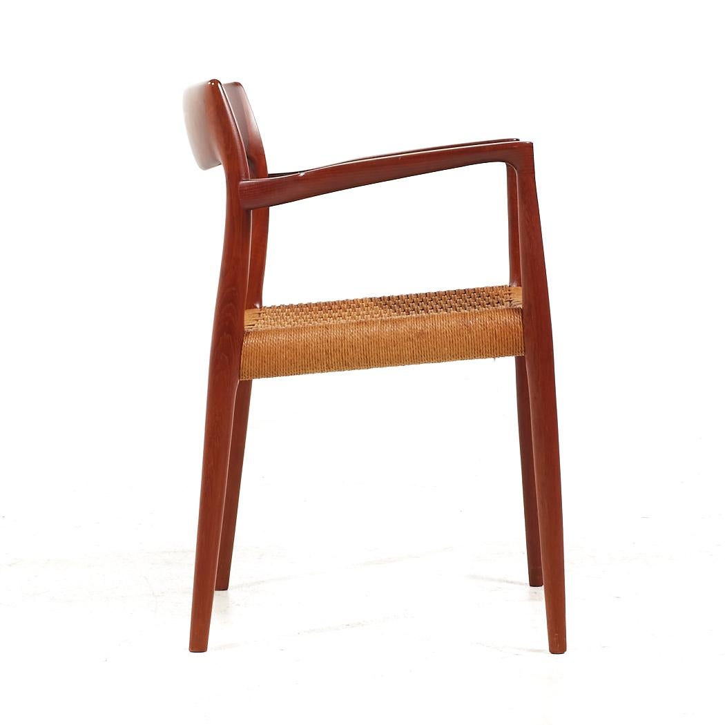Niels Moller Model 57 and 77 MCM Danish Teak and Rope Dining Chairs - Set of 8 For Sale 9