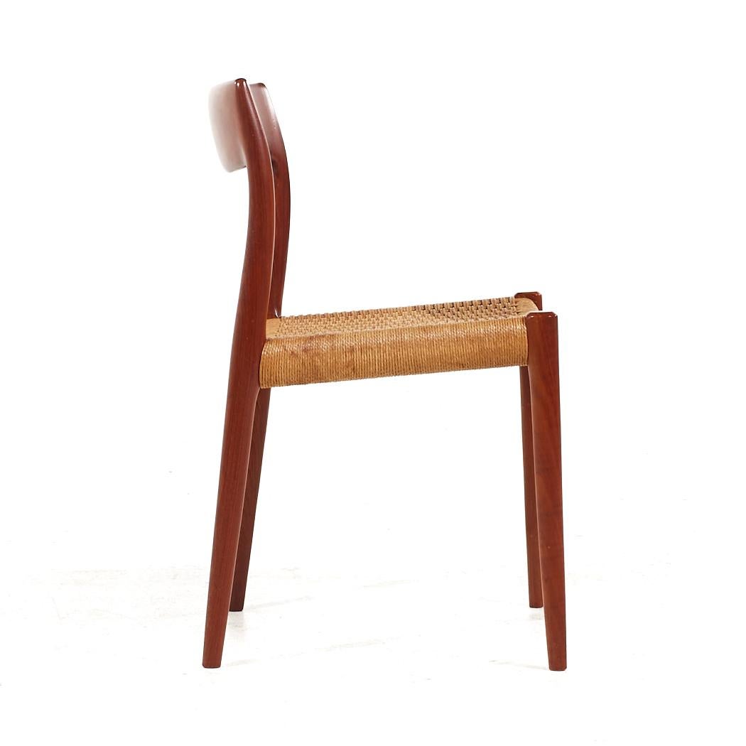 Niels Moller Model 57 and 77 MCM Danish Teak and Rope Dining Chairs - Set of 8 For Sale 2
