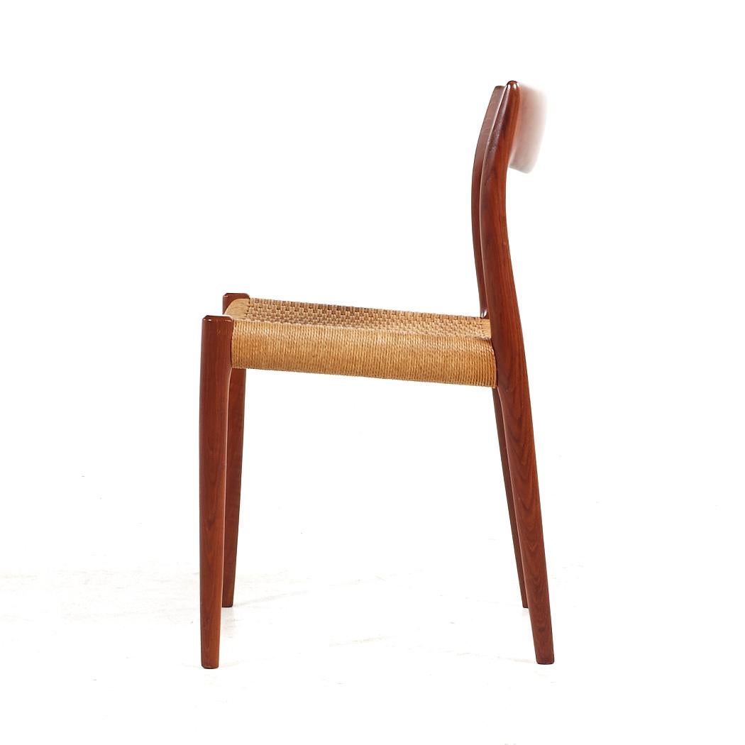 Niels Moller Model 57 and 77 MCM Danish Teak and Rope Dining Chairs - Set of 8 For Sale 4