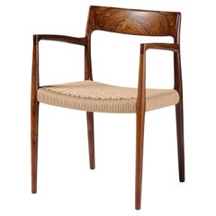 Niels Moller Model 57 Armchair, Rosewood & Papercord, 1959