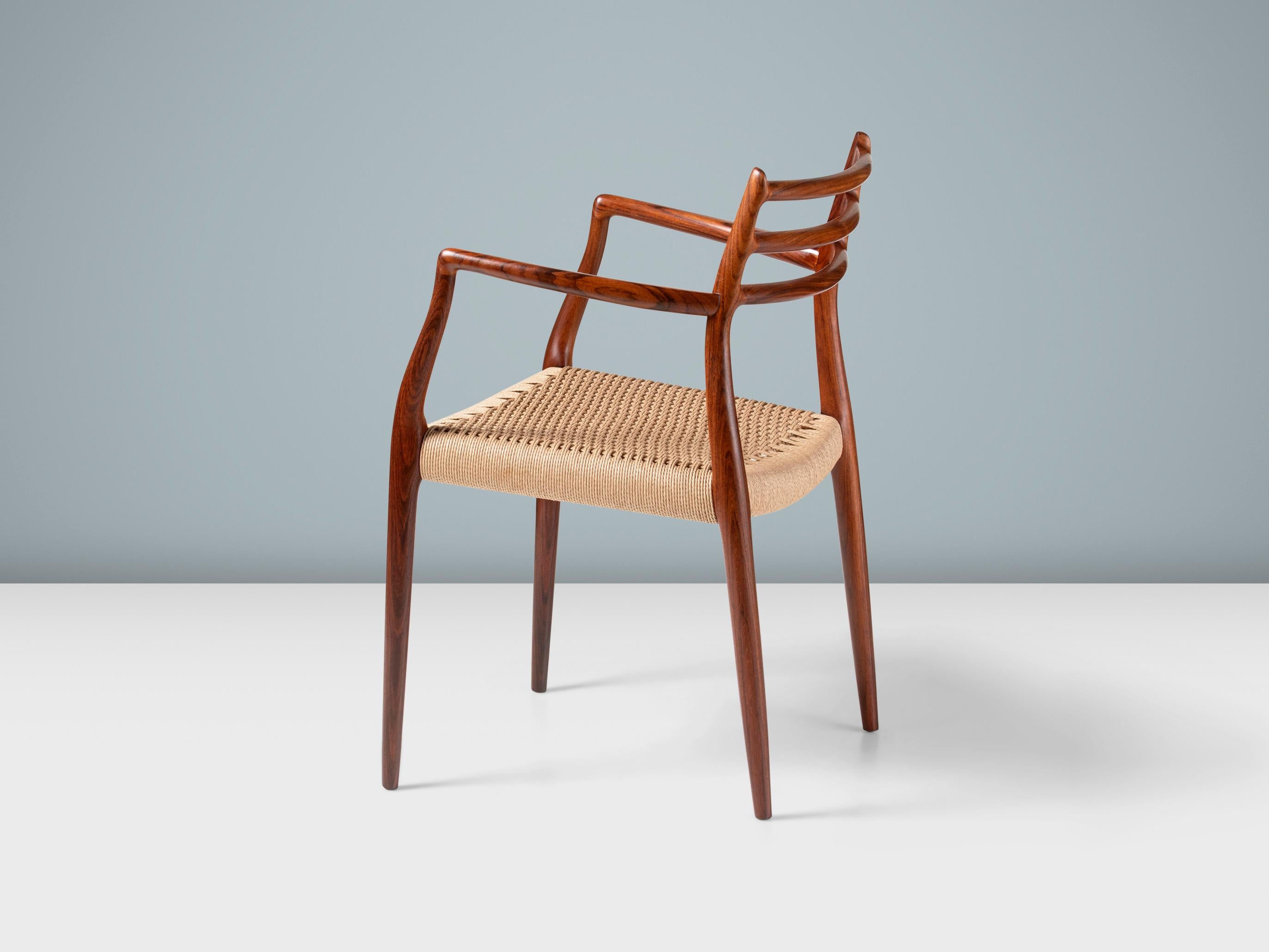 Niels Moller Model 62 Armchair, Rosewood & Papercord, 1960s For Sale 1