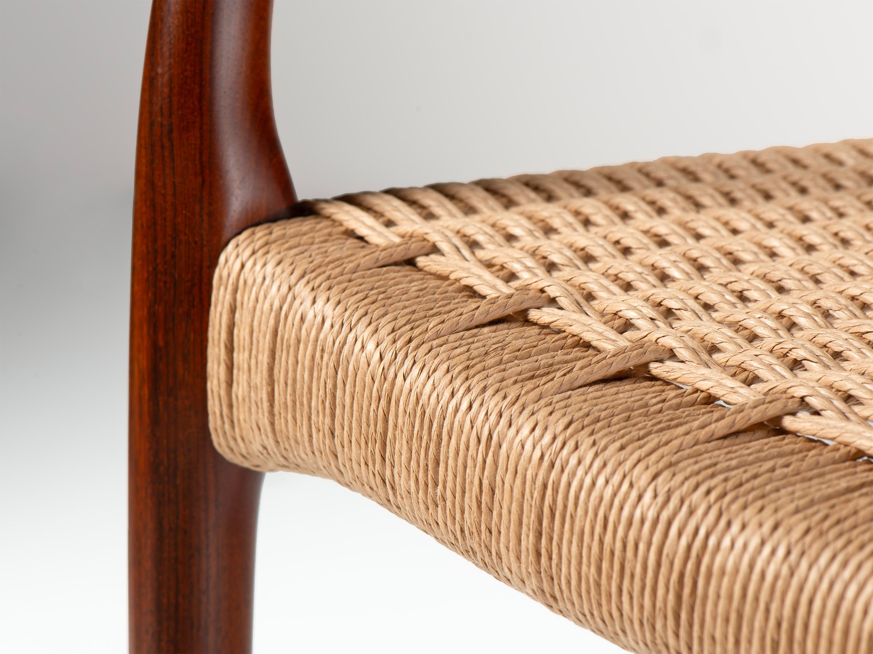 Niels Moller Model 62 Armchair, Rosewood & Papercord, 1960s For Sale 2