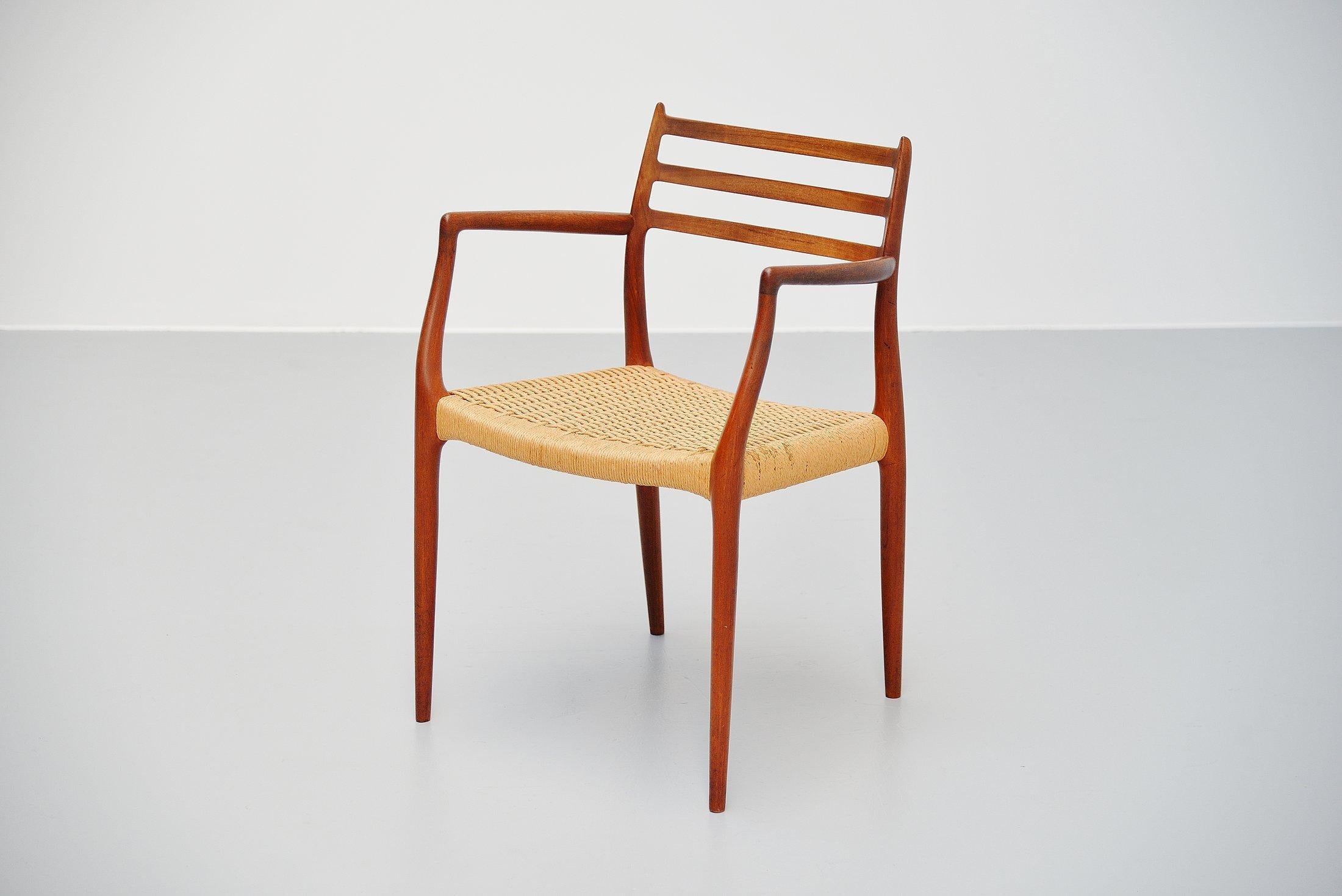 Danish Niels Moller Model 62 Carver Armchair in Teak, Denmark, 1962