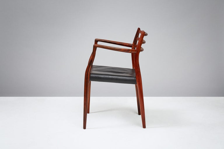 Scandinavian Modern Niels Moller Model 62 Chair, Rosewood For Sale