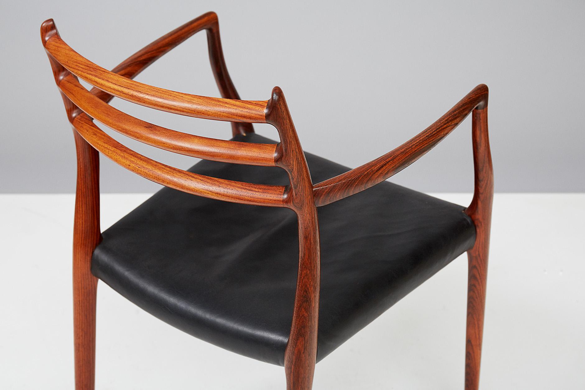 Scandinavian Modern Niels Moller Model 62 Chair, Rosewood