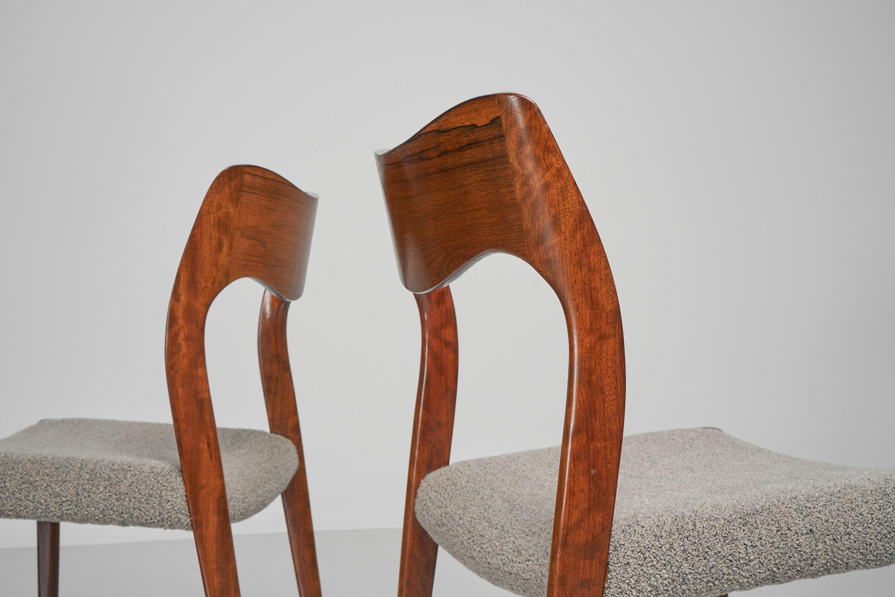 Upholstery Niels Moller Dining Chairs 6x, Denmark, 1951