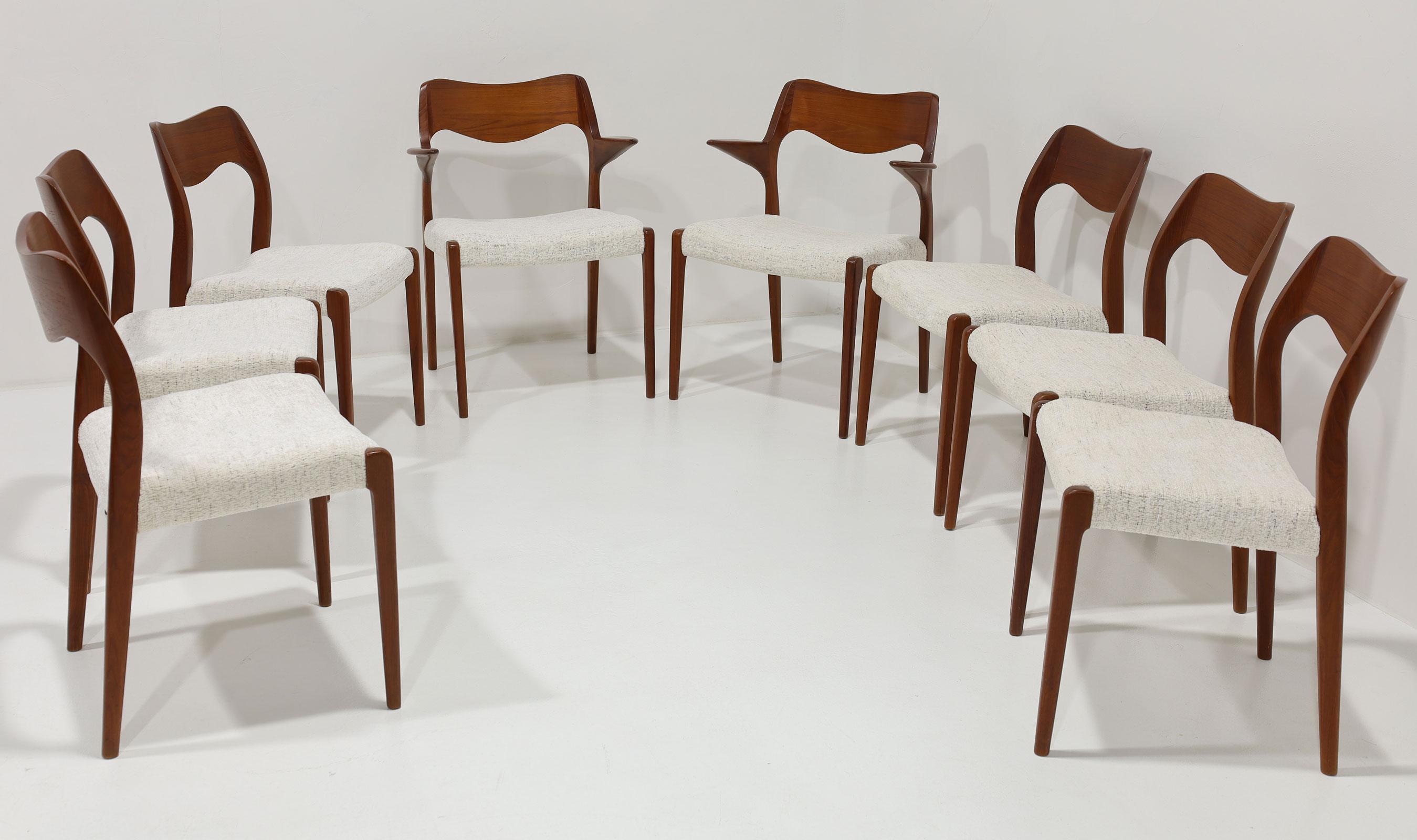 Niels Moller Model 71 Dining Chairs, Set of 8 4