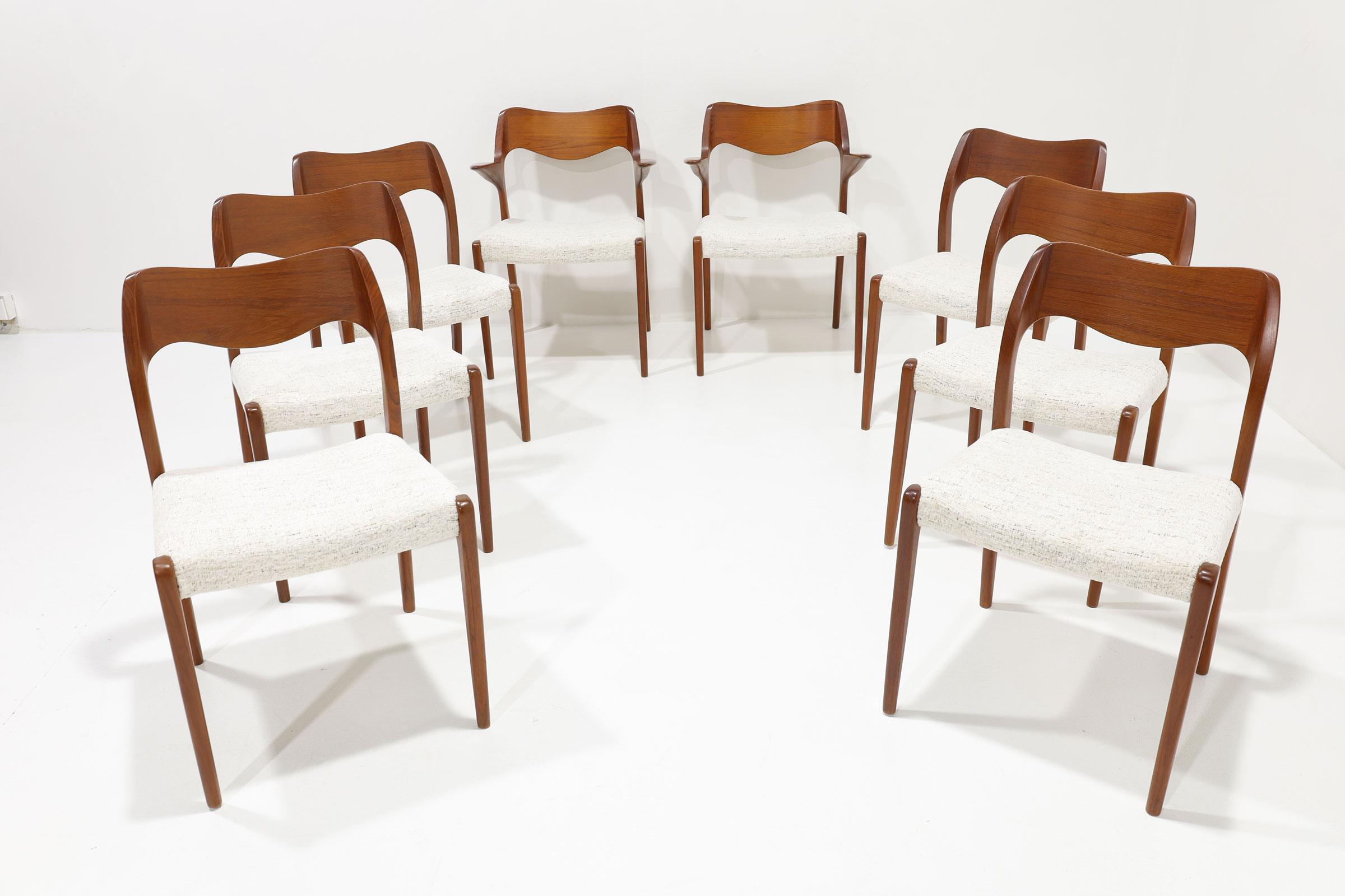 Niels Moller Model 71 Dining Chairs, Set of 8 5