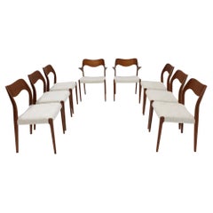 Niels Moller Model 71 Dining Chairs, Set of 8