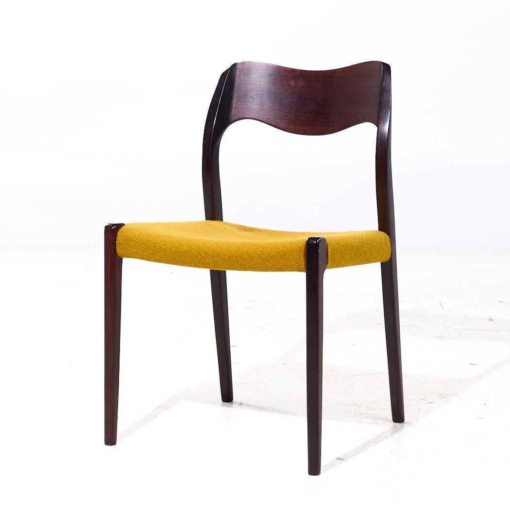 Niels Moller Modell 71 Dänische Palisander-Esszimmerstühle aus der Mitte des Jahrhunderts - 6er-Set (Rosenholz) im Angebot