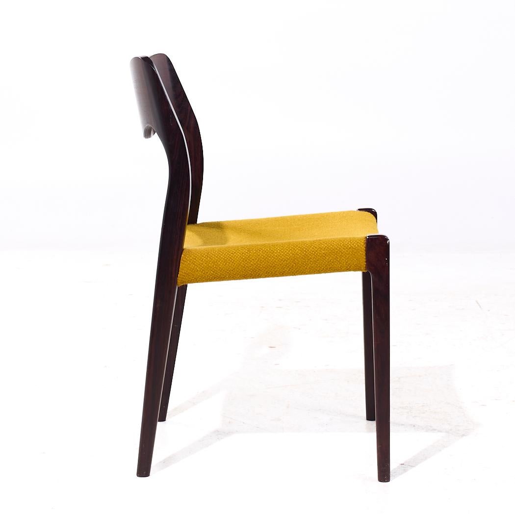 Niels Moller Modell 71 Dänische Palisander-Esszimmerstühle aus der Mitte des Jahrhunderts - 6er-Set im Angebot 3