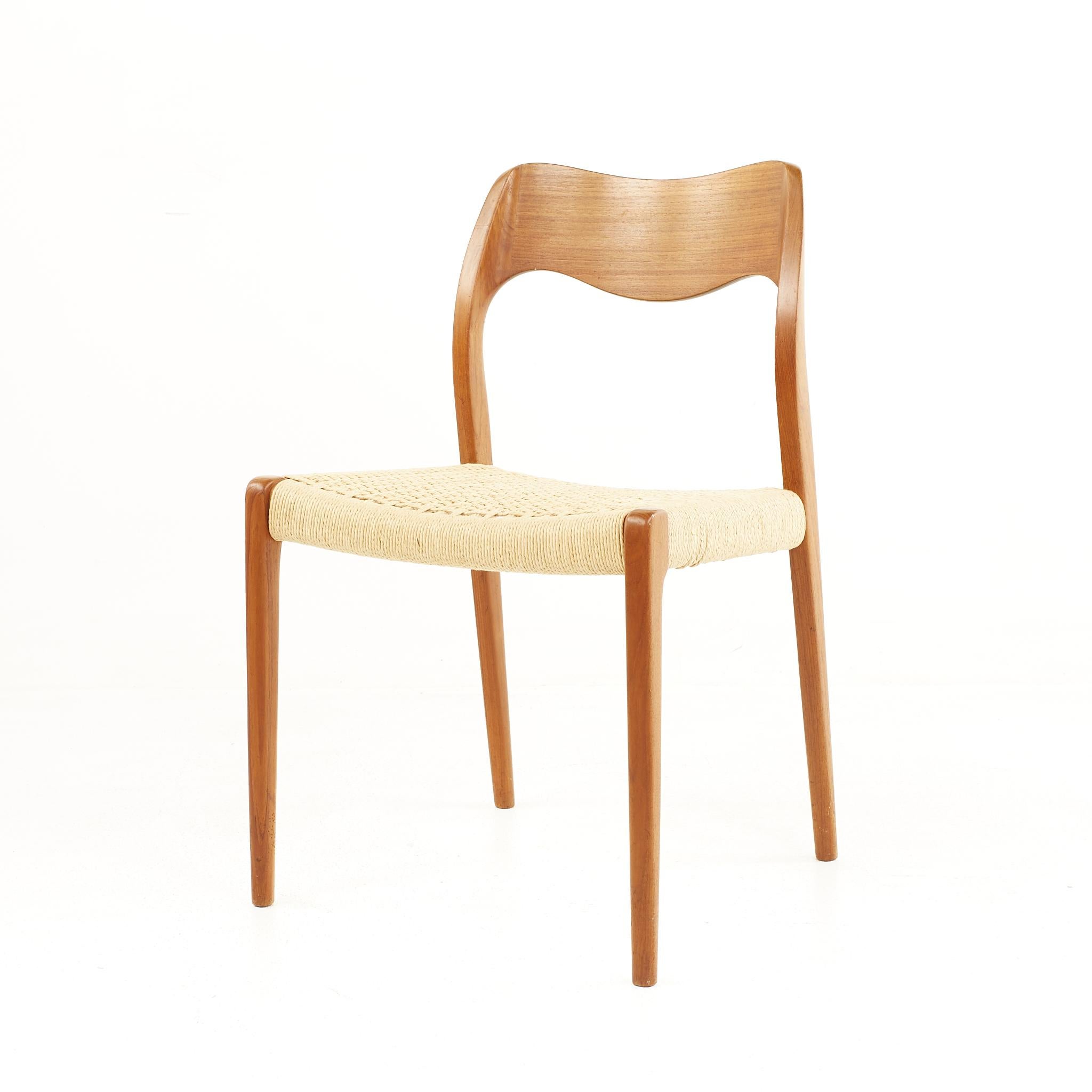 Late 20th Century Niels Moller Model 71 Mid Century Teak Dining Chairs, Set of 6