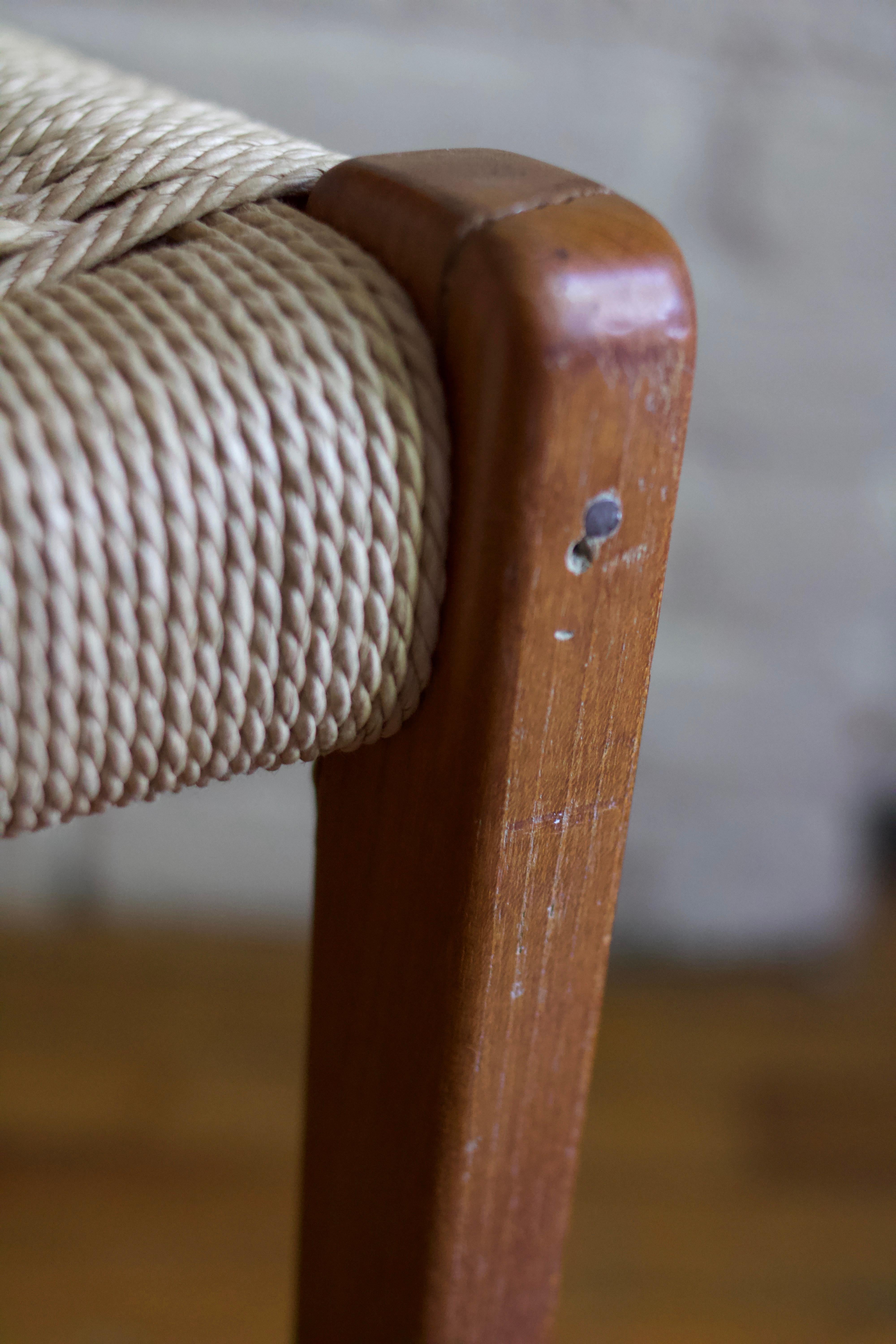 Niels Moller Model 71 Teak & Danish Cord Dining Chair, 1960's 9