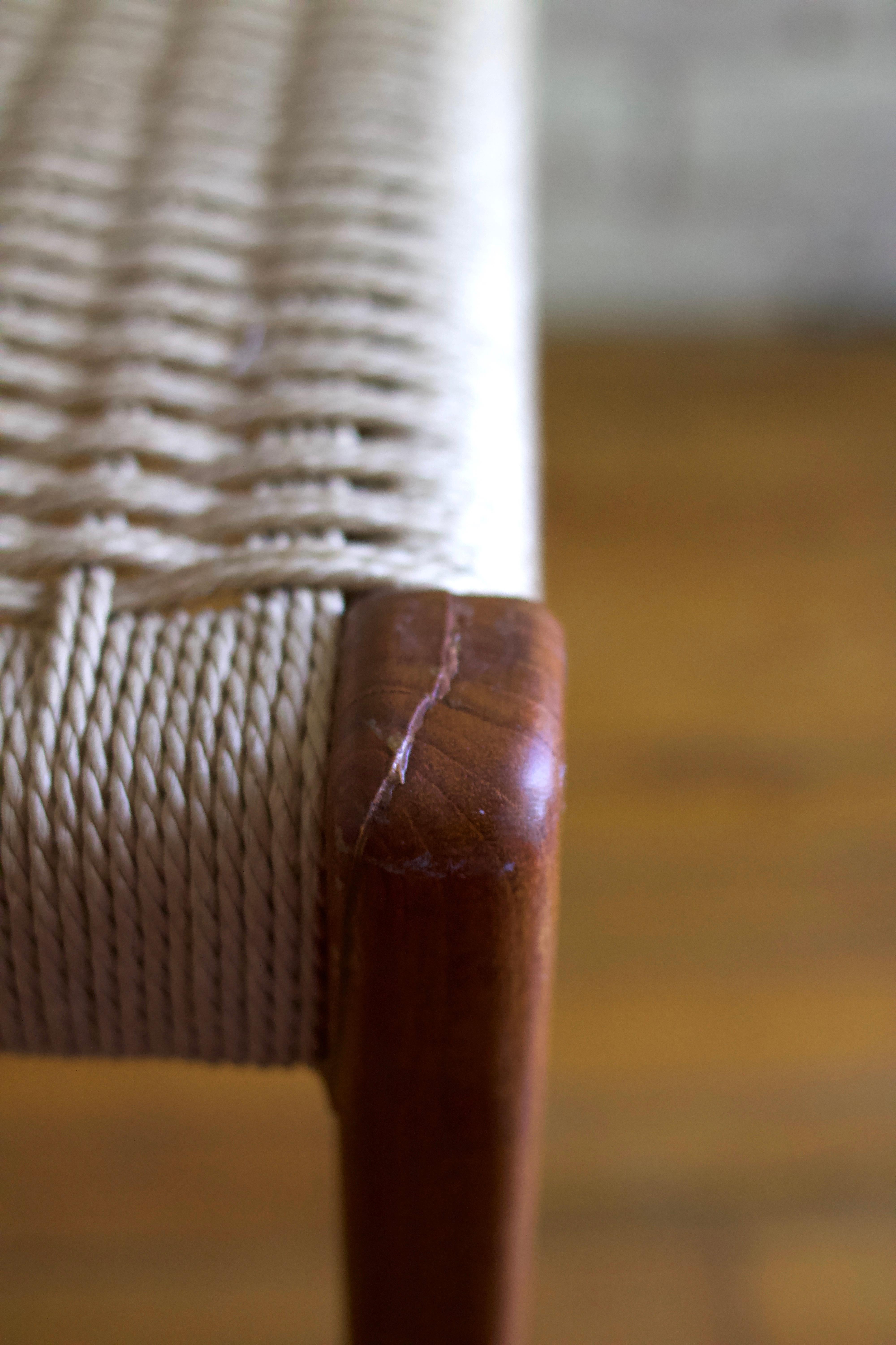 Mid-20th Century Niels Moller Model 71 Teak & Danish Cord Dining Chair, 1960's