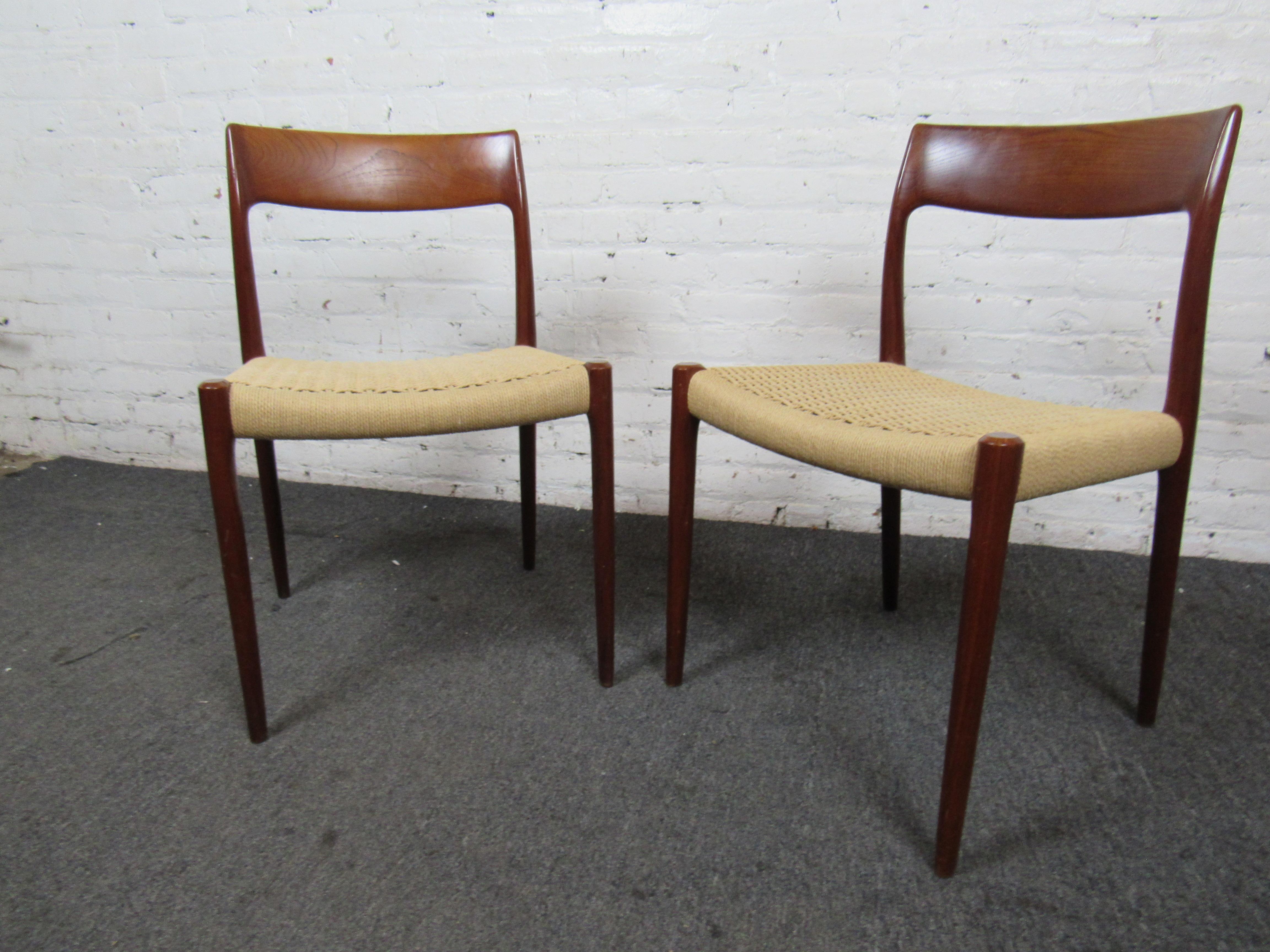 Niels Moller Model 77 Dining Chairs In Good Condition In Brooklyn, NY