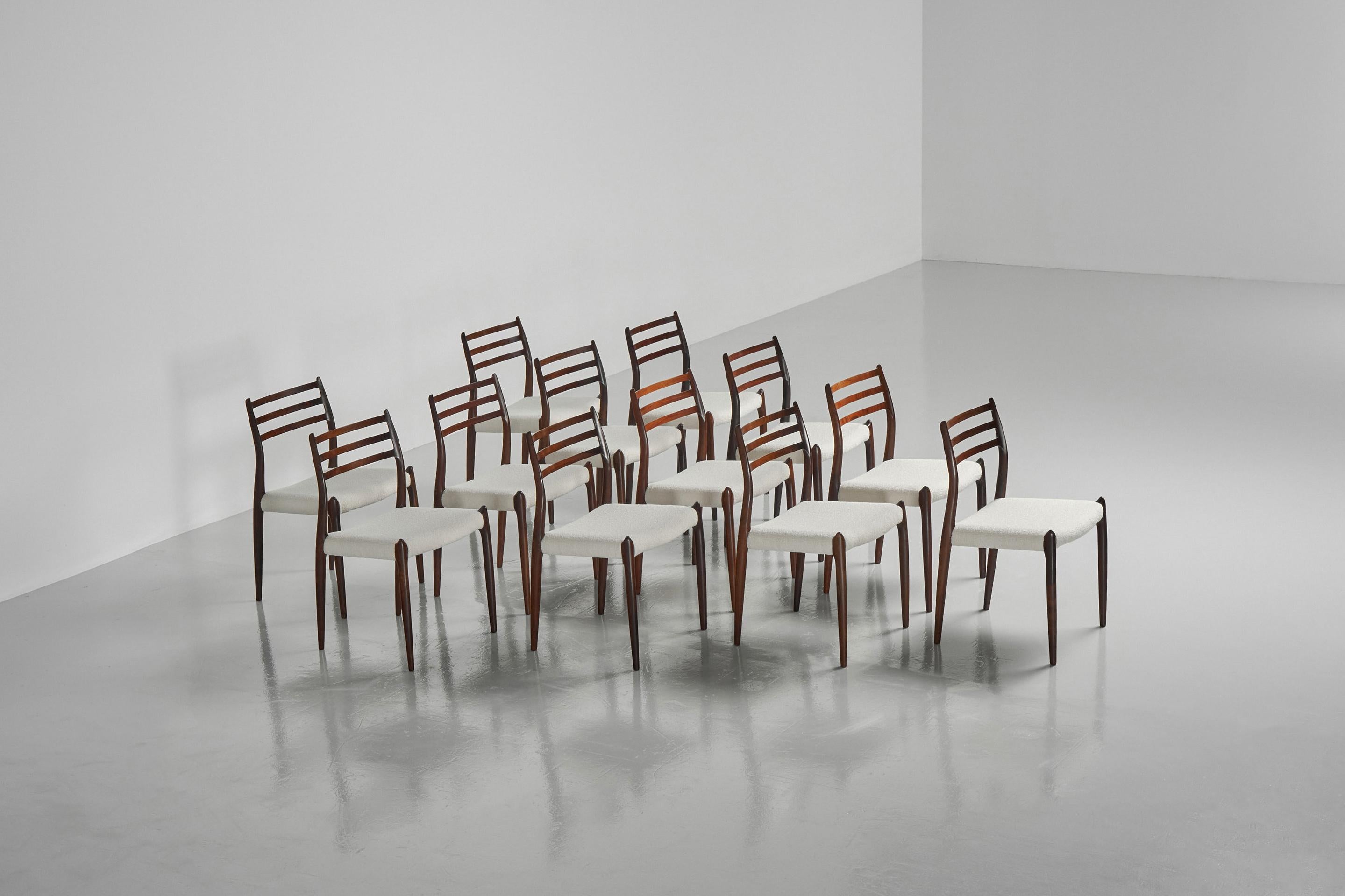 Niels Moller Model 78 Dining Chairs 12x Denmark 1962 2