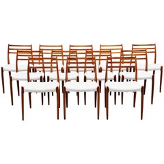 Niels Møller Model 78 Dining Chairs in Teak 12, Denmark, 1962