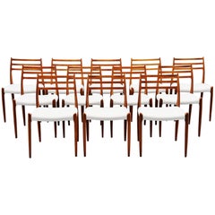 Niels Møller Model 78 Dining Chairs in Teak 12, Denmark, 1962