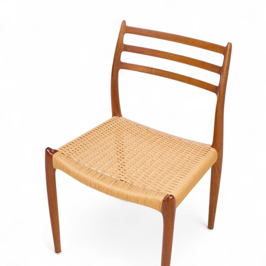 Niels Moller Model 78 - Sedie da pranzo danesi in teak e corda - Set di 8 in vendita 3